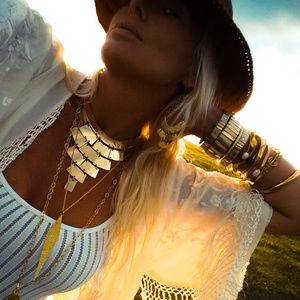 disconnected brass collar by designer bisjoux